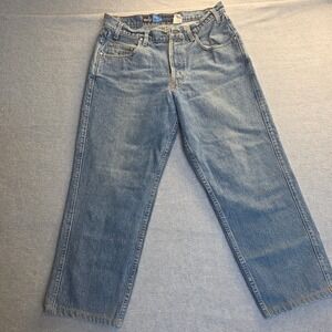 Vintage Levis SilverTab Relaxed Fit Straight Leg Denim Jeans 32x26 Hemmed USA